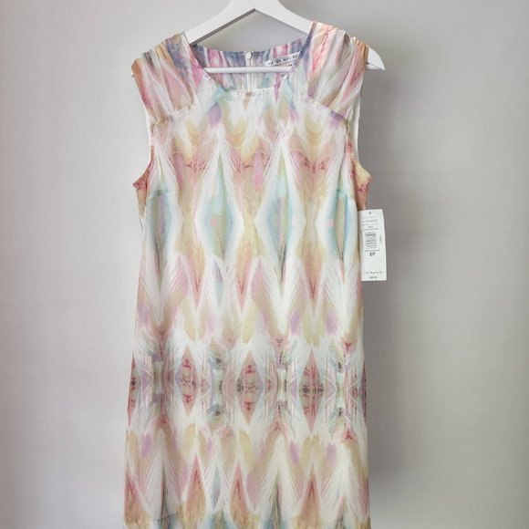 Nygard - Sheath - Pink wash dress - "pale winds" - Picture 2 of 6